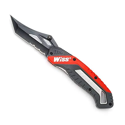 Wiss WKFPNS1EU Edelstahl-Klappmesser/Taschenmesser mit Titanbeschichtung mit Schlankem, Ergonomischem Griff für Maximalen Komfort