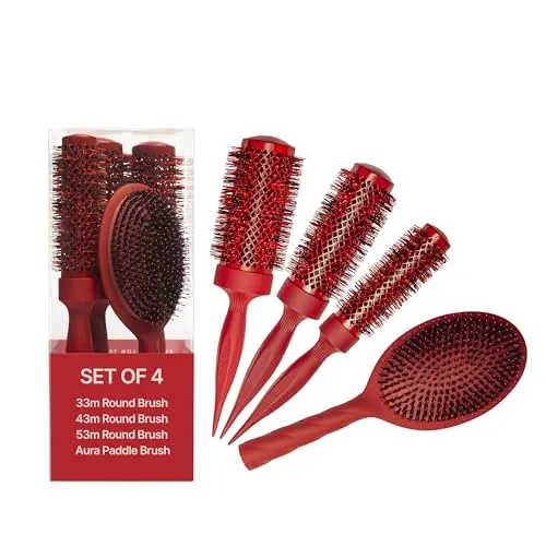 Produktbild Cocco Aura Brush Set Rot 4Stk. - Bürstenset