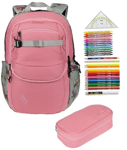 Schulrucksack Mädchen 3 Teile Set Nitro Future Hero inkl. Mäppchen