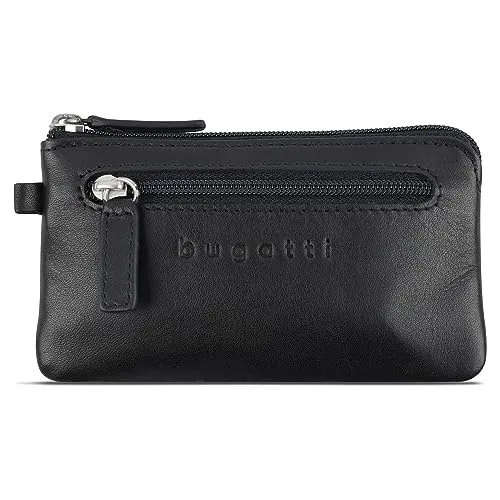 Bugatti Primo Leder Schlüsseletui Groß - Schlüsseltasche für Damen und Herren, viel Platz für Autoschlüssel und Kleingeld, hochwertiges Rindsleder