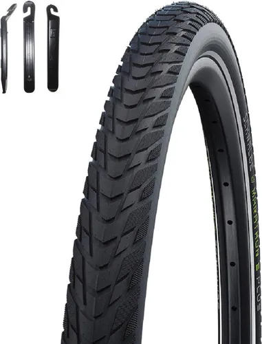 Schwalbe Marathon E-Plus Smart D-Guard E-50 Schwarz-Reflex 55-622 inkl. Reifenheber 1 x