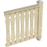 Skan Holz Brüstung Balkonschalung 108 x 96 cm Fichte Natur - Zubehör für Lauben & Pavillons – Dekorative Brüstung aus nordischer Fichte, ideal für Skan Holz Pavillons. Robuste Konstruktion mit Pfostenabstand von 270 cm, unbehandelt für individuelle Farbgestaltung.