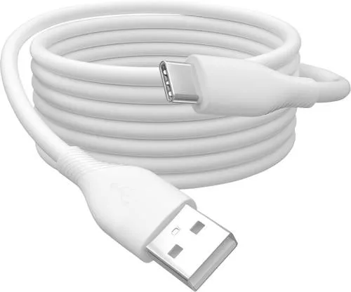 Digitus USB-Kabel USB 2.0 USB-A Stecker, USB-C Stecker 2.00m Weiß (matt) Flexibel, hochflexibel, mit USB, Silikon, exzellente