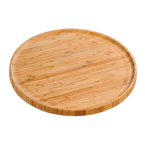 Kesper Pizza Teller Bambus rund 32cm in beige von Küchenhelfer