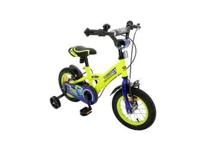 Actionbikes Kinderfahrrad Turbo - 12 Zoll - Straßenfahrräder für Kinder, ideal für kleine Abenteurer mit coolem Dirtbike-Design und sicherem Fahrkomfort dank abnehmbarer Stützräder und V-Brake-Bremsen.