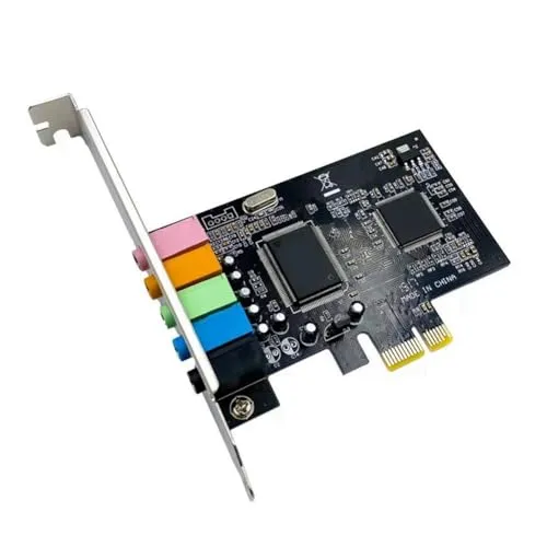 berjalan Integrierte Soundkarte für Desktop-Computer PCI-E 5.1 mit digitalem 3D-Sound für Spiele und Musik, 24-Bit-Stereo-Sound mit Reverb-Feld, kompatibel mit Win7.