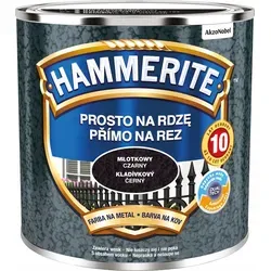 Hammerite Direkt-zu-rost-metallfarbe, Hammerschlag-schwarz, 0,25 L