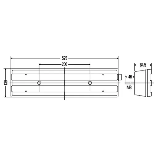 Heckleuchte HELLA 2VD 007 500-411 Links - Rückleuchte für Lkw, linksseitig, mit Halogenlampen, bietet optimale Sichtbarkeit durch integrierte Brems- und Blinkerfunktion.