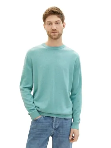 TOM TAILOR Herren Strickpullover mit Crewneck - Bequemer Herren Pullover mit Rundhalsausschnitt, ideal für die kühleren Monate. Aus weichem Strickmaterial und mit nachhaltiger Baumwolle für umweltbewusste Mode.