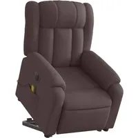 vidaXL Elektrischer Massagesessel mit Aufstehhilfe Dunkelbraun