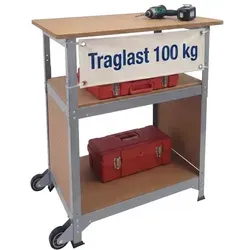 relaxdays Werkbank mit Rollen & Lochwand, silber - Vielseitige mobile Werkbank für Garage und Werkstatt. Robuste MDF-Arbeitsplatte, höhenverstellbar für ergonomisches Arbeiten. Mit Ablagen und Lochwänden für optimale Werkzeugorganisation. Flexibel durch Rollen, ideal für jedes Projekt.
