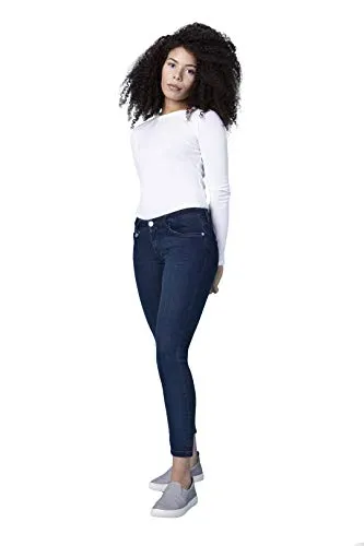 Blue Fire Co Chloe 011 - Dunkelblaue Skinny Jeans für Damen - Damen-Jeanshosen, figurbetonte Passform für einen stylishen Look und hohen Tragekomfort.