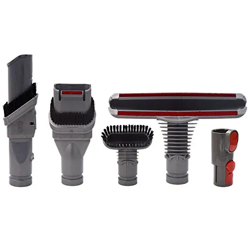 Zubehör-Set Ersatz für Dyson V8 V7 V10 Staubsauger mit Adapter - Ersatzteile Bürste Düse Bodendüse für Dyson V6 DC19 DC29 DC34 DC33 DC35 DC62 Handstaubsauger Zubehör Kit (5 in 1)
