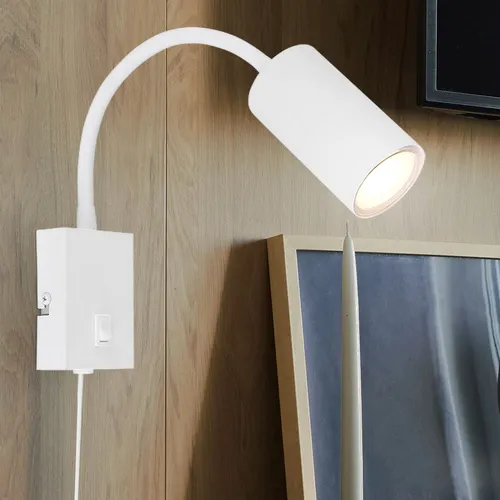 Flexibele Leseleuchte Wandlampe mit GU10 Sockel von Globo