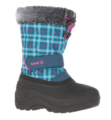 Kamik Winterschuhe Mini - navyblau - Wanderschuhe für Kinder, wasserabweisend und mit nahtversiegeltem Nylon für optimalen Schutz im Schnee. Ideal für aktive Kinder dank Easy-Grab Lace Lock für eine schnelle und bequeme Passform.