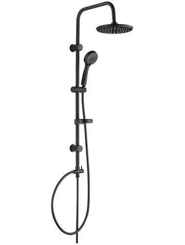 Regendusche in Schwarz CENTO Handbrause, Kopfbrause, Duschsystem