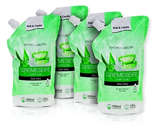 Flüssigseife Nachfüllpack Aloe Vera 4x 500ml Handseife flüssige Seife