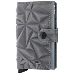 SECRID Miniwallet Prism - stone - Kompaktes Portemonnaie aus europäischer Rinderhaut mit RFID-Schutz, bietet Platz für bis zu 6 Karten und sorgt für sicheren Zugriff in einer Bewegung.