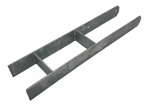 H-Pfostenträger schwer 6/60/600 - 121 mm für 12x12 cm Pfosten - Gartenzäune: Stabiler H-Pfostenträger aus feuerverzinktem Stahl, ideal für hohe Sichtschutzelemente bis 120 cm, sorgt für sicheren Halt bei Wind und Wetter.