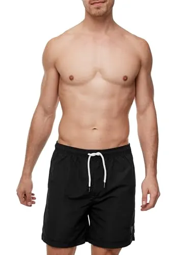 Indicode Herren Ferguson Badehose mit 3 Taschen - Badeshorts für Herren mit elastischem Bund und Kordelzug, ideal für Sommeraktivitäten. Praktische Taschen und moderner Schnitt bieten Komfort und Stil.