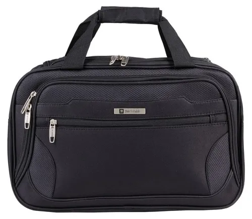 schwarze Stoff-Reisetasche, Handgepäck, 40x20x25cm