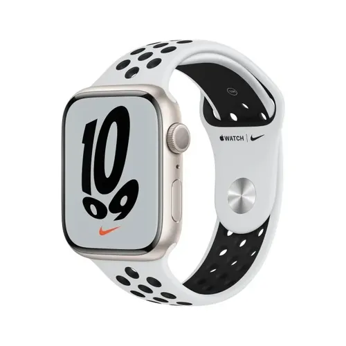 Apple Watch Nike Series 7 GPS 45 mm mit Aluminiumgehäuse und Nike Sportarmband
