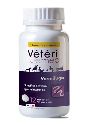 Vétérimed Natürliche Tabletten für Hunde – Anders als chemische Entwurmungsmittel – Von den französischen Veterinärbehörden zugelassener Hersteller