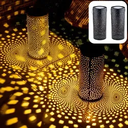 Marrakesch Orient & Mediterran Interior LED Solarleuchte 2er Set - Solarleuchten für den Außenbereich, handgefertigt und wasserdicht (IP65) mit 8-10 Stunden Beleuchtung nach 4 Stunden Ladezeit. Perfekt für stilvolle Abende im Garten oder auf der Terrasse.