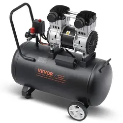 VEVOR Kompressor 60L - Flüsterkompressor mit 125 PSI - Kompressoren mit 60L Tank, leise mit ≤ 78 dB, ideal für vielseitige Anwendungen. Effiziente Kühlung und mehrfacher Sicherheitsschutz sorgen für hervorragende Haltbarkeit.