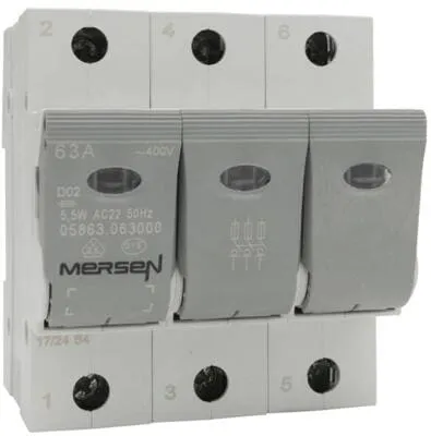 Produktbild Mersen B1012622 LINOCUR D02 3-polig 63A