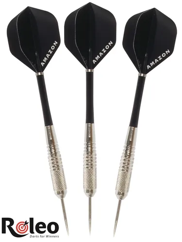 Steeldart Dart Pfeile R-1 von Roleo Darts - 21g inkl. Dartbox - Pfeile für Steeldart mit 21g Gewicht, aus hochwertigem Messing, inklusive praktischer Dartbox für sicheren Transport und Aufbewahrung.