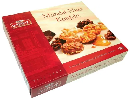 Lambertz Mandel-Nuss Florentiner Konfekt mit Vollmilchschokolade 150g MHD:8/2025