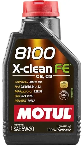 MOTUL Motoröl 5W-30 8100 Vollsynthetiköl Motor Öl ACEA C2 ACEA C3 API SP X-Clean FE 1L