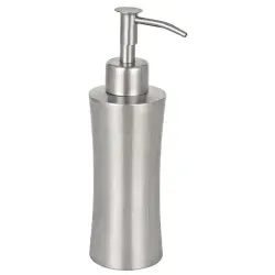 WENKO Pieno Seifenspender, 125 ml 16739100 , Fassungsvermögen: 125 ml, Silber / Satiniert