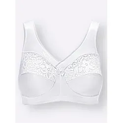 Susa Damen Classics BH, Blickdicht, weiß, DE 85B - Funktionsunterwäsche mit entlastendem Halter für optimalen Halt, bügellos für höchsten Komfort und verstellbare Träger für individuelle Anpassung.