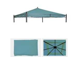 Ersatzbezug für Dach Pergola Pavillon Calpe 4x4m in blau von MCW