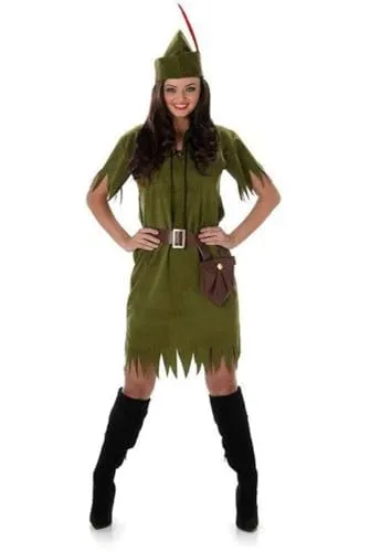 karnivalcostumes 81033 Robin Hood Neverland Girl Kostüm, Damen, Grün, Größe L
