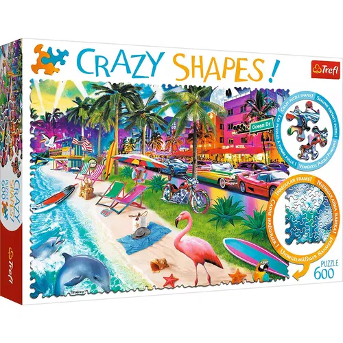 Puzzle 600 elementów. Plaża w Miami Trefl 5900511111323