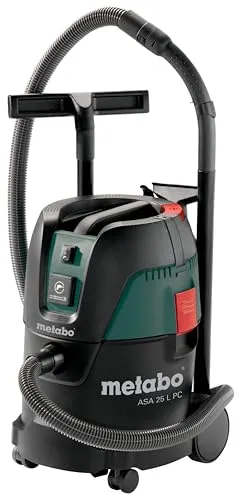 Metabo Allessauger ASA 25 L PC - Nass-Trockensauger mit 7.5m Kabel, starke Saugleistung und praktische Gerätesteckdose für Elektrowerkzeuge