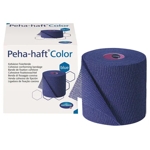 Peha-haft® Color latexfrei Fixierbinde blau 6 cm x 20 m blau