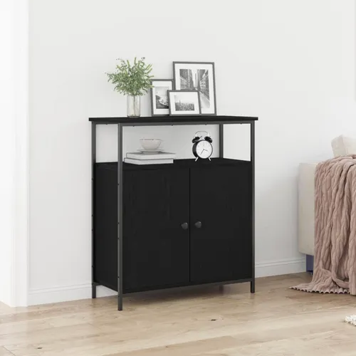 vidaXL Sideboard Schwarz Eiche 70x30x80 cm von vidaXL