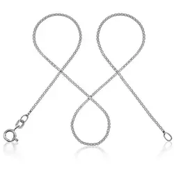 modabilé Kette ohne Anhänger Halskette VENICE, Damen Venezianerkette 1,2mm 80cm, Sterling Silber 925, Made in Germany silberfarben 80cm