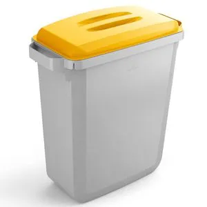 Durable Mülleimer Durabin VEH2012026 - Robuster 60 Liter Kunststoff-Mülleimer für Küche und Büro, mit abnehmbarem Deckel und praktischen Tragegriffen für einfachen Transport.