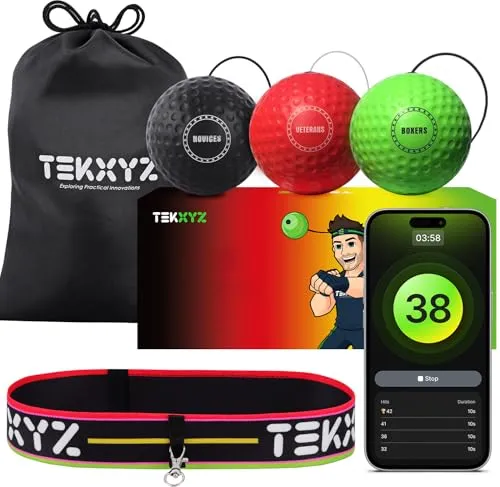 TEKXYZ Boxen Reflexball Boxing Reflex Training Sport Koordination Timing Kraft