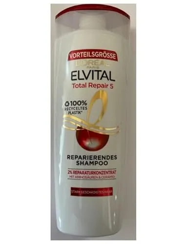 Elvital Shampoo Reparatur und Fülle 400 ml - Shampoo für repariertes und voluminöses Haar, ideal zur Stärkung und Pflege, 400 ml für langanhaltende Frische.
