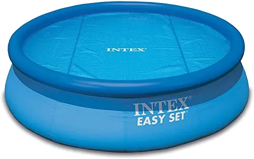 Intex Solarfolie für Quick-up- und Metallrahmen-Pools, blau, Ø 457 cm - Poolabdeckungen mit effektiver Wärmeisolierung, ideal zur Verlängerung der Badesaison und Reduzierung von Verdunstung.