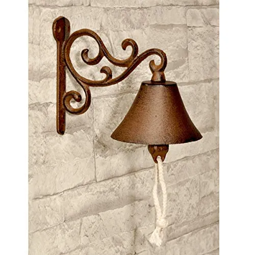 Türglocke Gusseisen Antik-Optik Wandglocke Garten-Glocke Klingel Landhaus Guss
