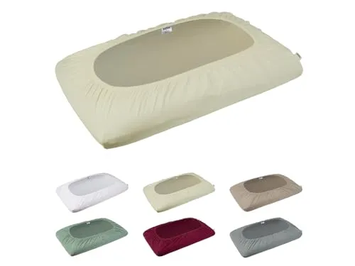 -beties- BasicSoft hochwertiger, weicher Premium Kissenspannbezug ca. 40x70 cm mit Steghöhe ca. 20 cm. 3% Elasthan/97% supergekämmter Baumwolle (saatpearl-beige)