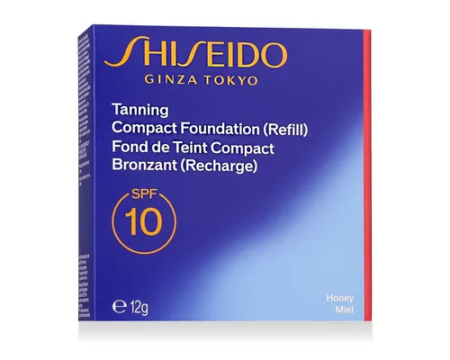 Shiseido Sun Make-Up Tanning Compact Foundation SPF 10 Refill 12 g - Make-up mit SPF 10 für einen sonnengeküssten Teint, ideal für unterwegs und einfach nachfüllbar.