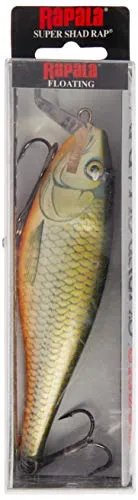 Rapala - Super Shad Rap Angelköder - Angelzubehör mit Balsakörper - Süßwasser Spinnköder - Lauftiefe 1.5-2.7m - Fischköder 14cm, 45g - Hergestellt in Estland - Redfin Shiner